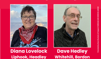 Labour's Hampshire County Council election candidates, Diana Lovelock and Dave Hedley