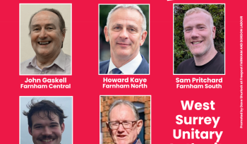Labour's five candidates in the West Surrey Unitary Authority elections on 7 May 2026